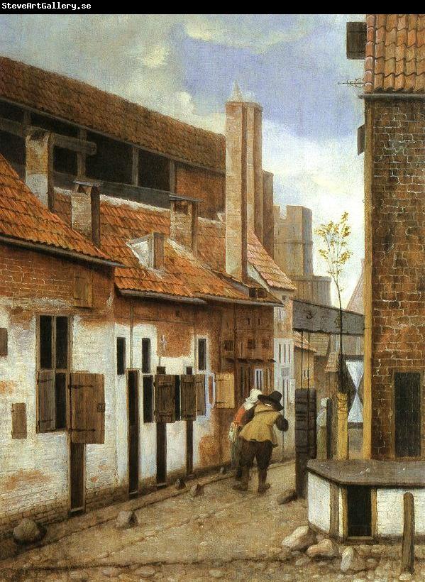 Jacobus Vrel Street Scene with Six Figures